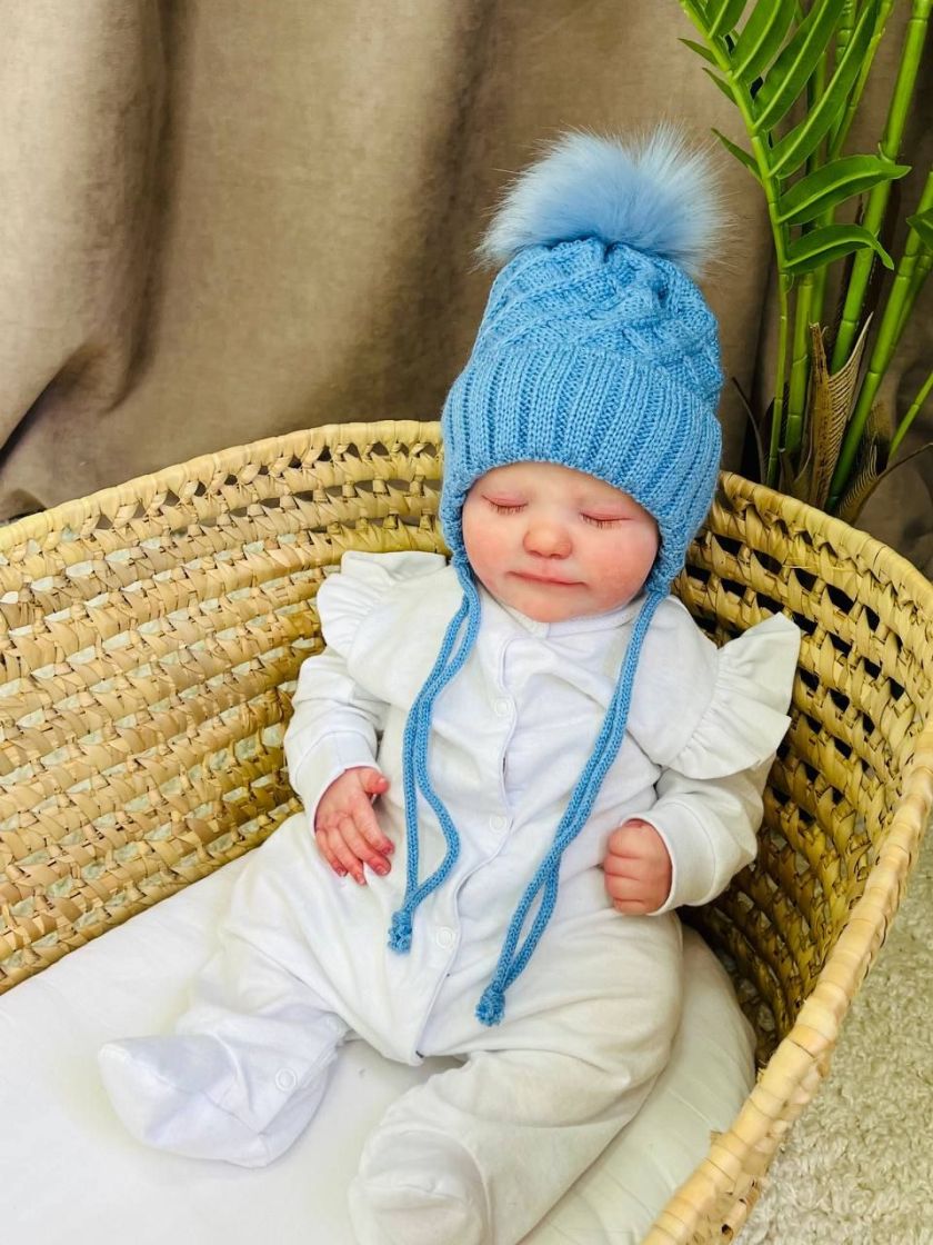 ❤ Шапка зимова, 0-6 міс. Колір - Блакитна (#45084385) ✓ Anna Konvert
