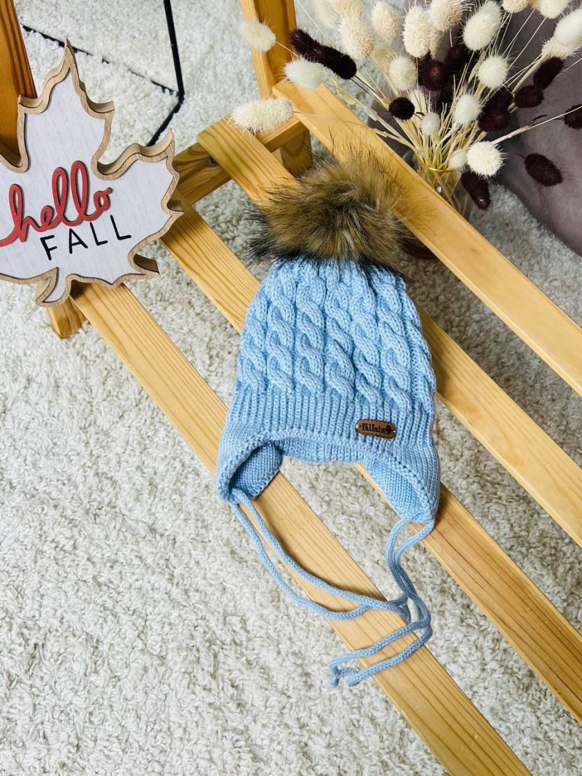 ❤ Шапка зимова, 1-3 роки. Колір - Блакитний (#16992463) ✓ Anna Konvert