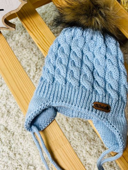 ❤ Шапка зимова, 1-3 роки. Колір - Блакитний (#16992463) ✓ Anna Konvert 2