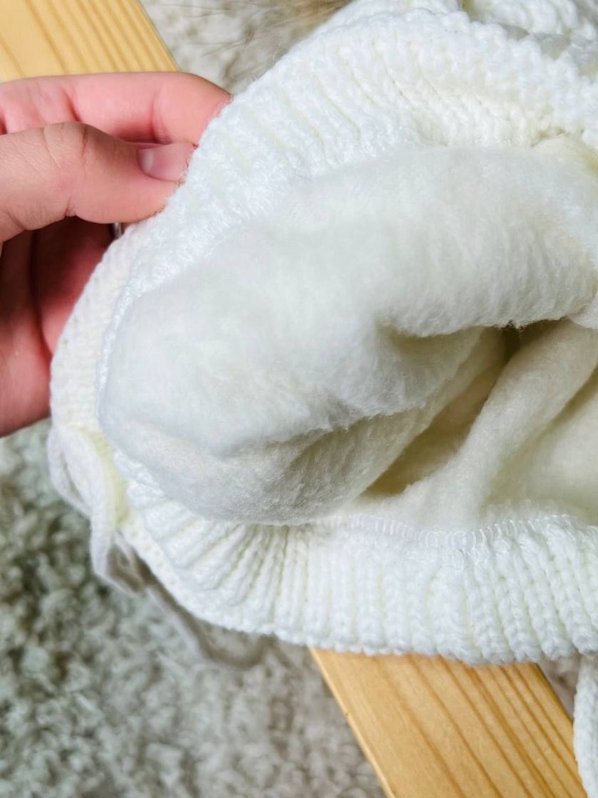 ❤ Шапка зимова, 1-3 роки. Колір - Молочний (#69463007) ✓ Anna Konvert