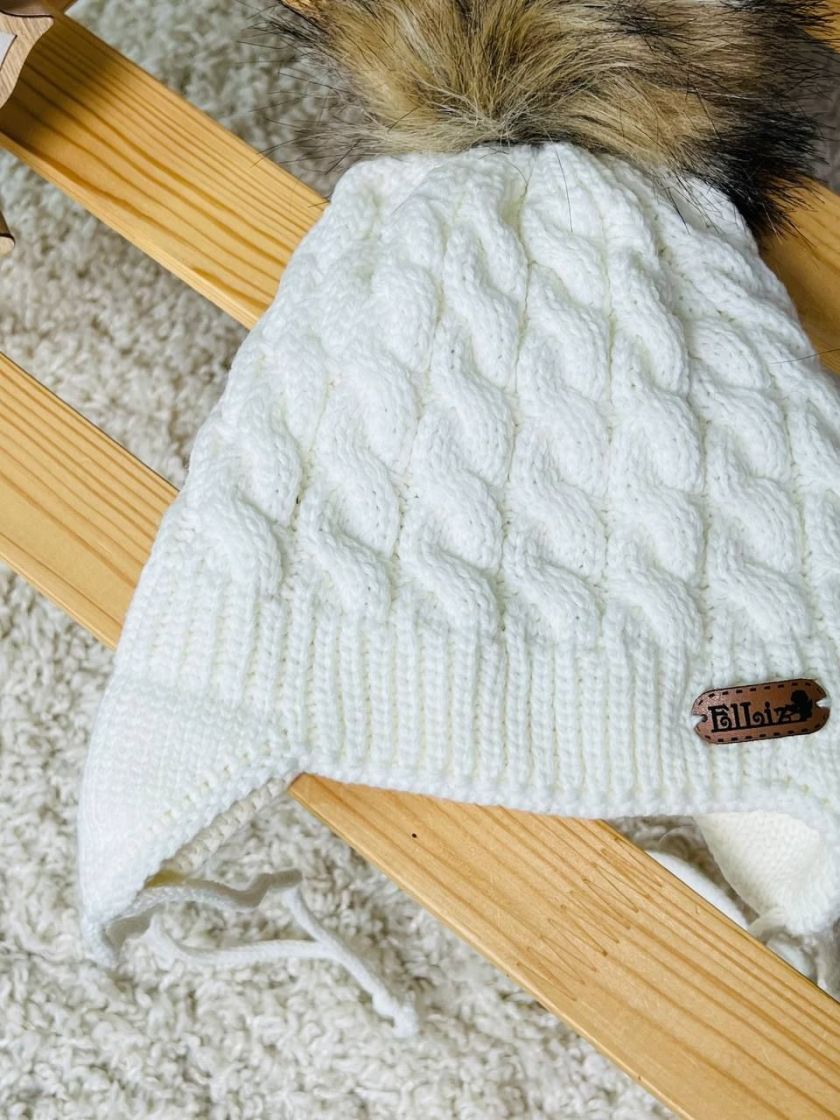 ❤ Шапка зимова, 1-3 роки. Колір - Молочний (#69463007) ✓ Anna Konvert