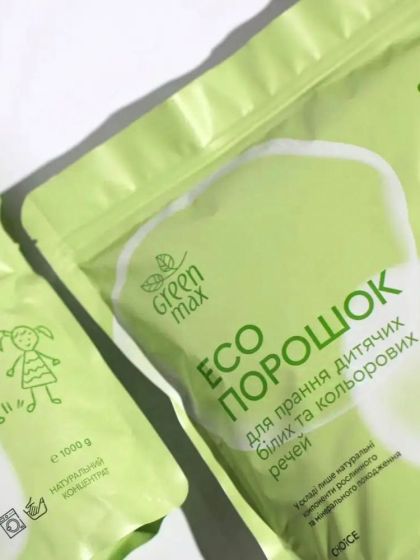 ❤ Безфосфатний дитячий пральний ЕКО-порошок, 1 кг Green Max (#0423) ✓ Anna Konvert 2