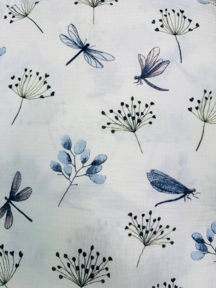 ❤ Пелюшки муслінові чотирьохшарові, жатка. Принт - Бабка з кульбабками. Розмір - 70*100см (#39831065) ✓ Anna Konvert 2