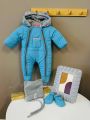 ❤ Демісезонний комбінезон "Міні", з шапкою та рукавицями. Колір - Блакитний. Розмір - 3-6 (#30625177) ✓ Anna Konvert