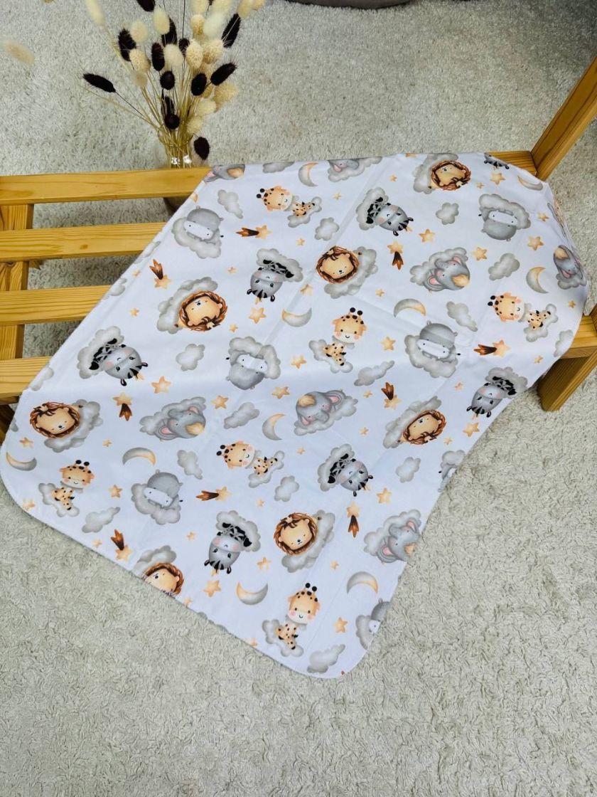 ❤ Пелюшки непромакаючі 80*50см. Принт - Сплячі звірі на хмаринці (#63339455) ✓ Anna Konvert
