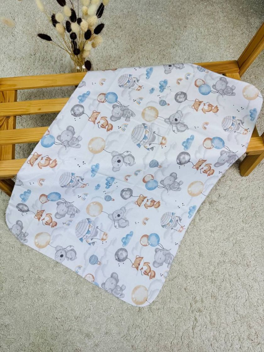 ❤ Пелюшки непромакаючі 80*50см. Принт - Слон та лиса, на кульках (#44956786) ✓ Anna Konvert