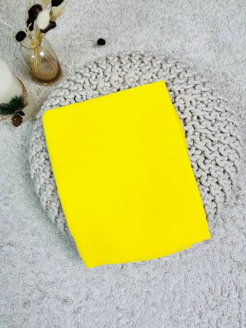 ❤ Пелюшки муслінові чотирьохшарові, жатка. Принт - Жовта, однотонна. Розмір - 90*135см (#88600765) ✓ Anna Konvert