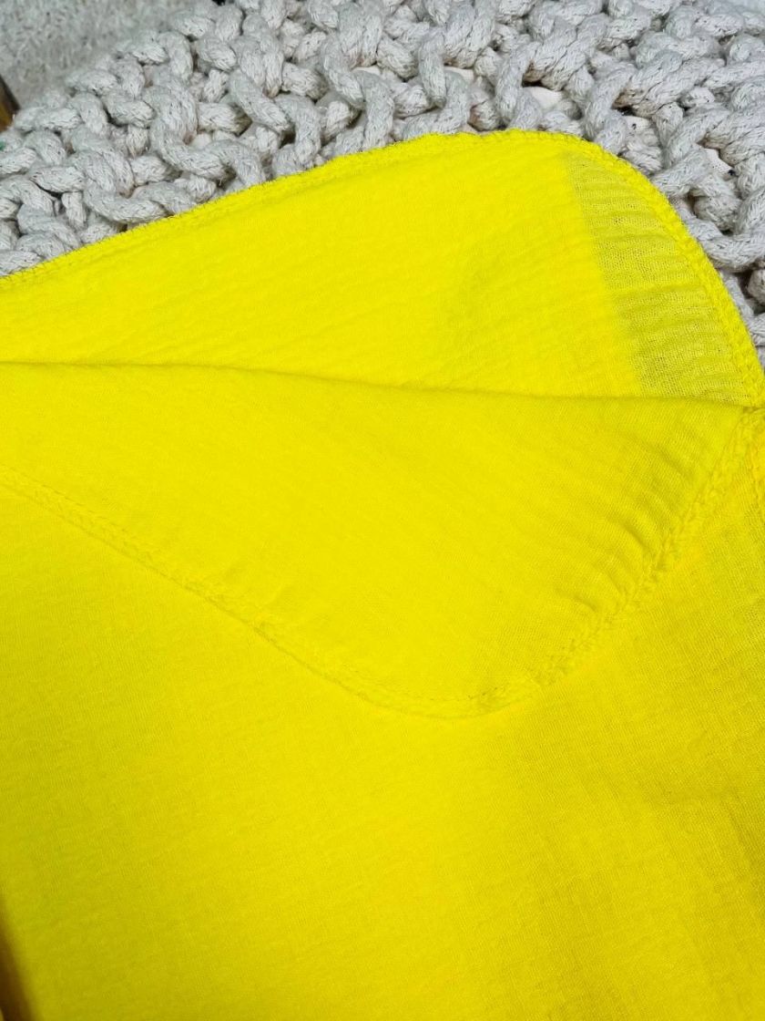 ❤ Пелюшки муслінові чотирьохшарові, жатка. Принт - Жовта, однотонна. Розмір - 90*135см (#88600765) ✓ Anna Konvert