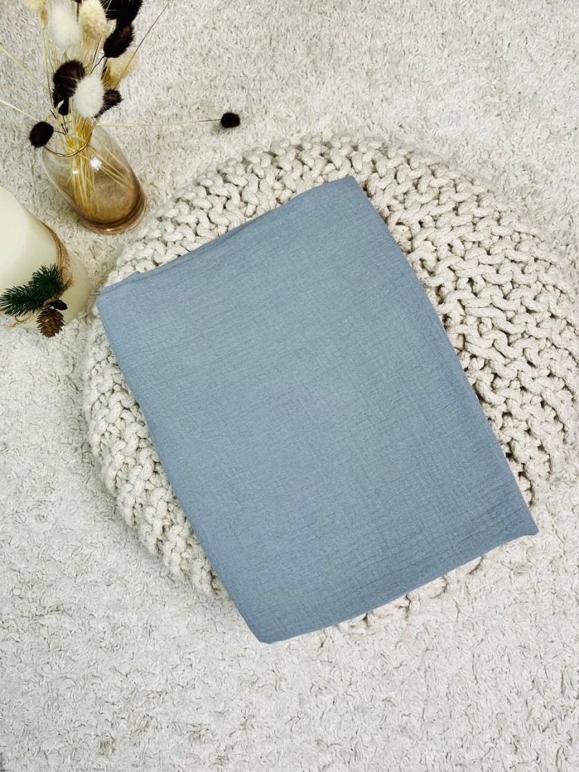 ❤ Пелюшки муслінові чотирьохшарові, жатка. Принт - Сіра, однотонна. Розмір - 90*135см (#61180839) ✓ Anna Konvert