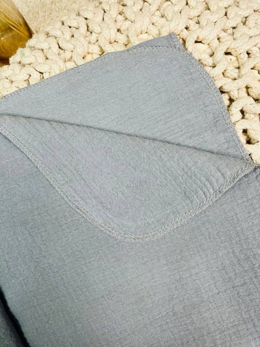 ❤ Пелюшки муслінові чотирьохшарові, жатка. Принт - Сіра, однотонна. Розмір - 90*135см (#61180839) ✓ Anna Konvert