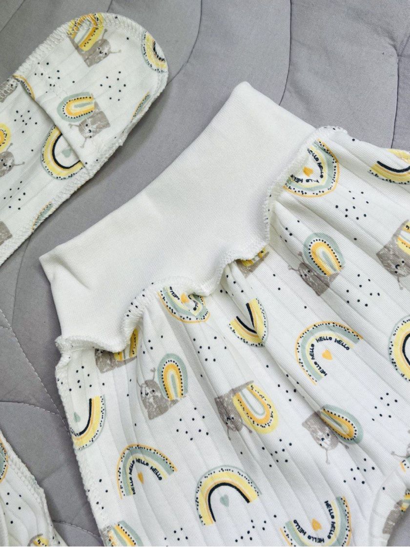 ❤ Комплект 3ка з сороч. 56-62, рубчик, Ромашка. Принт - Веселка. Розмір - 56 (#34213114) ✓ Anna Konvert