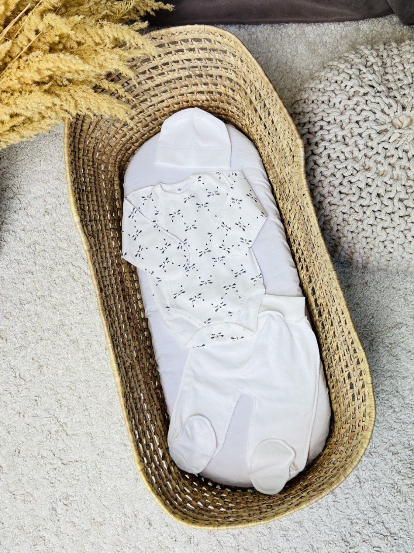 ❤ Комплект 3ка з боді, байка 56р. Принт - Вуса киць (#42277077) ✓ Anna Konvert