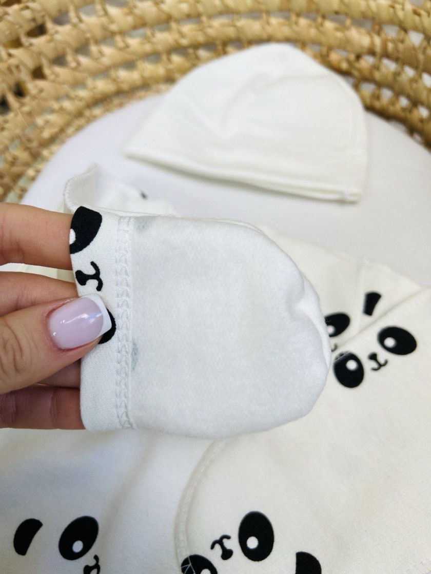 ❤ Комплект 3ка з боді, байка 56р. Принт - Панди контур (#58482180) ✓ Anna Konvert