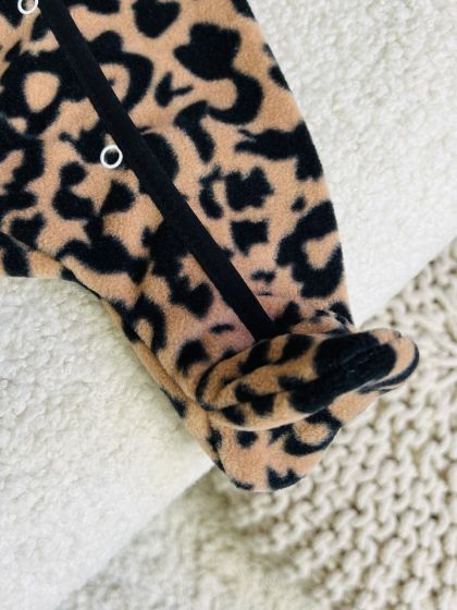 ❤ Ромпер флісовий "Лео". Розмір - 0-3. Колір - Леопард коричневий (#35700105) ✓ Anna Konvert 2