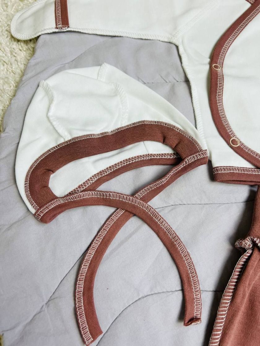 ❤ Комплект 3ка з сорочкою інтерлок "Кантик", 56см. Колір - Шоколадний (#62373114) ✓ Anna Konvert