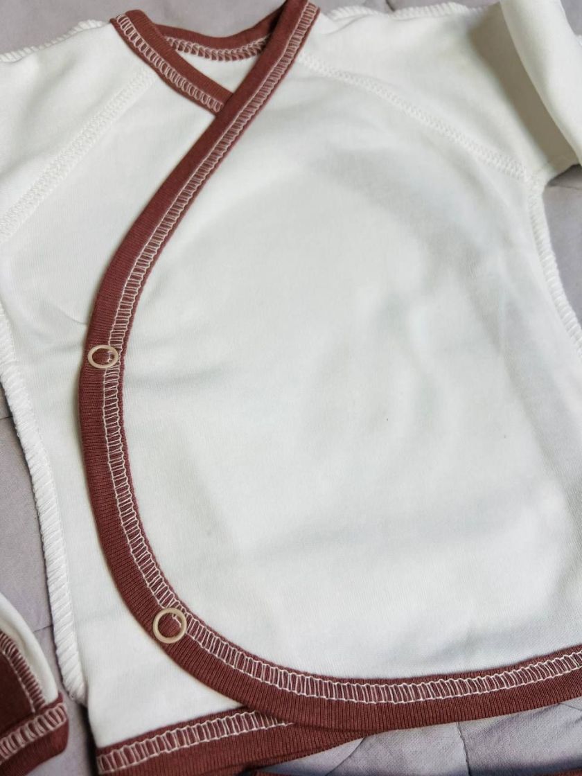 ❤ Комплект 3ка з сорочкою інтерлок "Кантик", 56см. Колір - Шоколадний (#62373114) ✓ Anna Konvert