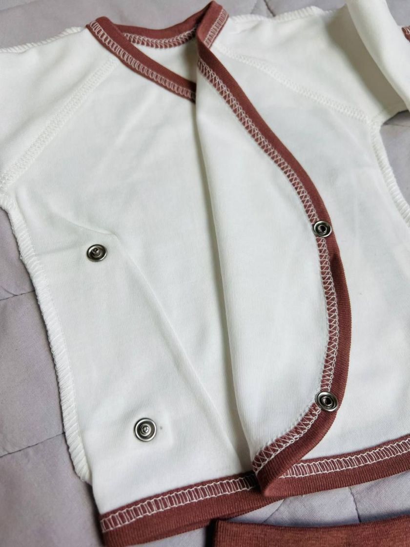 ❤ Комплект 3ка з сорочкою інтерлок "Кантик", 56см. Колір - Шоколадний (#62373114) ✓ Anna Konvert