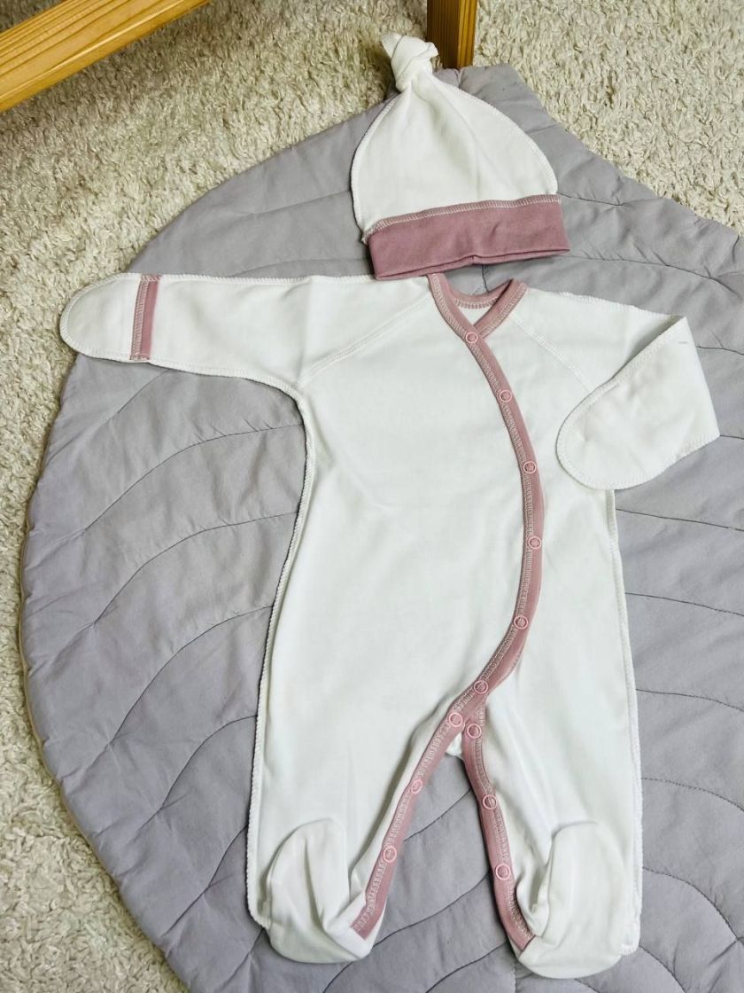 ❤ Чоловічок з шапочкою інтерлок Кантик. Колір - Пильно рожевий. Розмір - 56см (#52493043) ✓ Anna Konvert