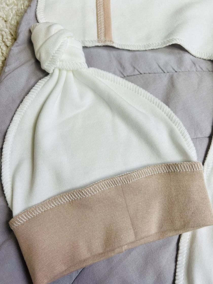 ❤ Чоловічок з шапочкою інтерлок Кантик. Колір - Пісочний. Розмір - 56см (#59688754) ✓ Anna Konvert