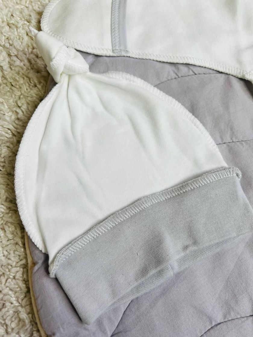 ❤ Чоловічок з шапочкою інтерлок Кантик. Колір - Сірий. Розмір - 56см (#78288084) ✓ Anna Konvert