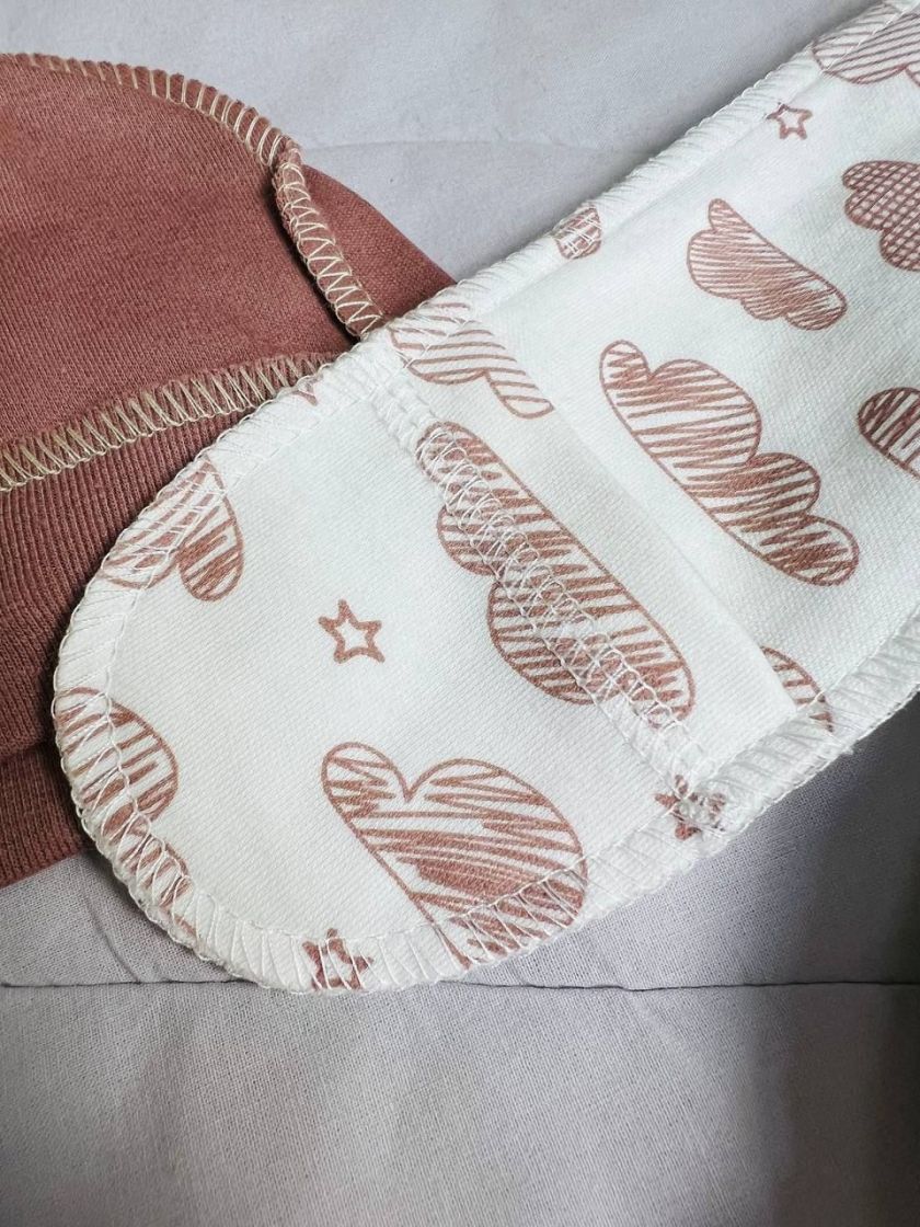 ❤ Комплект 4ка з боді інтерлок, "Листячко". Колір - Шоколадний з хмаринкою (#2779112) ✓ Anna Konvert