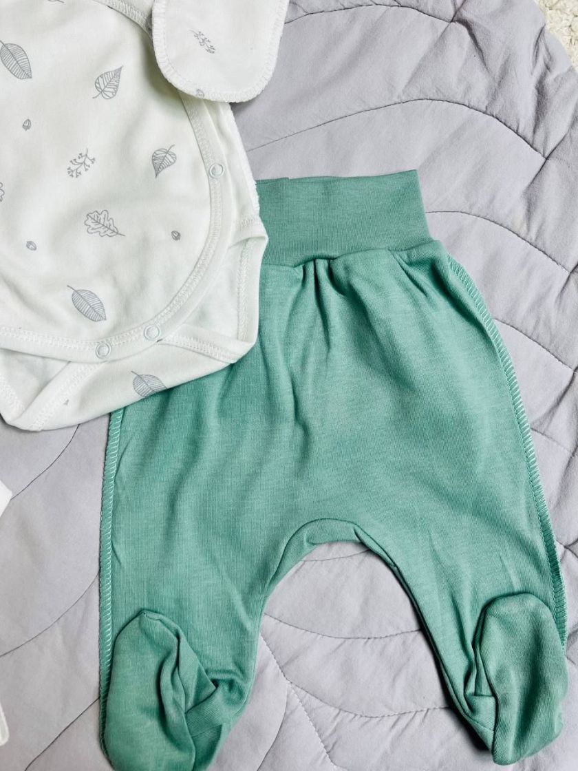 ❤ Комплект 4ка з боді інтерлок, "Листячко". Колір - Фісташковий (#46592769) ✓ Anna Konvert