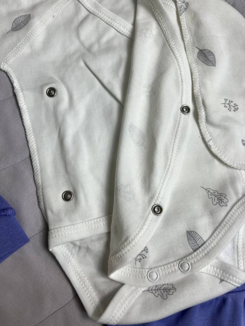 ❤ Комплект 4ка з боді інтерлок, "Листячко". Колір - Фіолетовий (#75839272) ✓ Anna Konvert