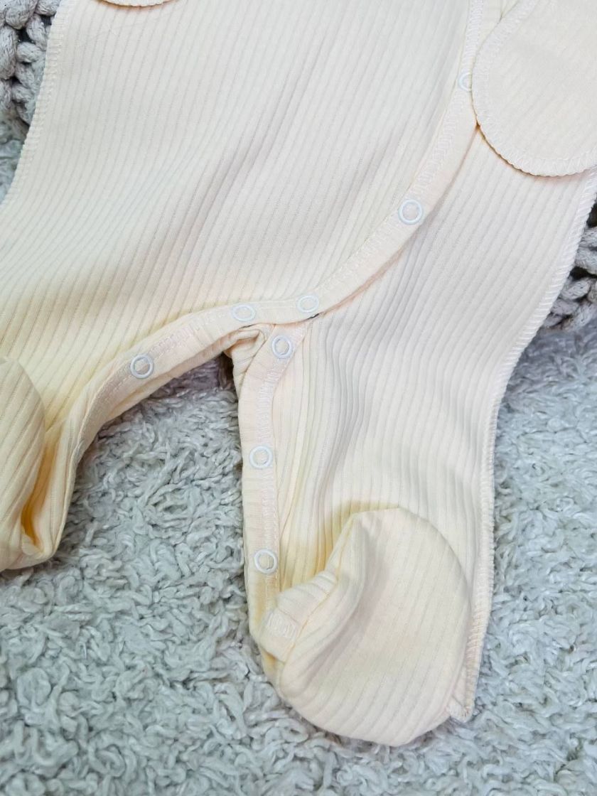 ❤ Чоловічок з шапочкою "Бархат" інтерлок. Колір - Пісочний. Розмір - 56см (#815-77) ✓ Anna Konvert