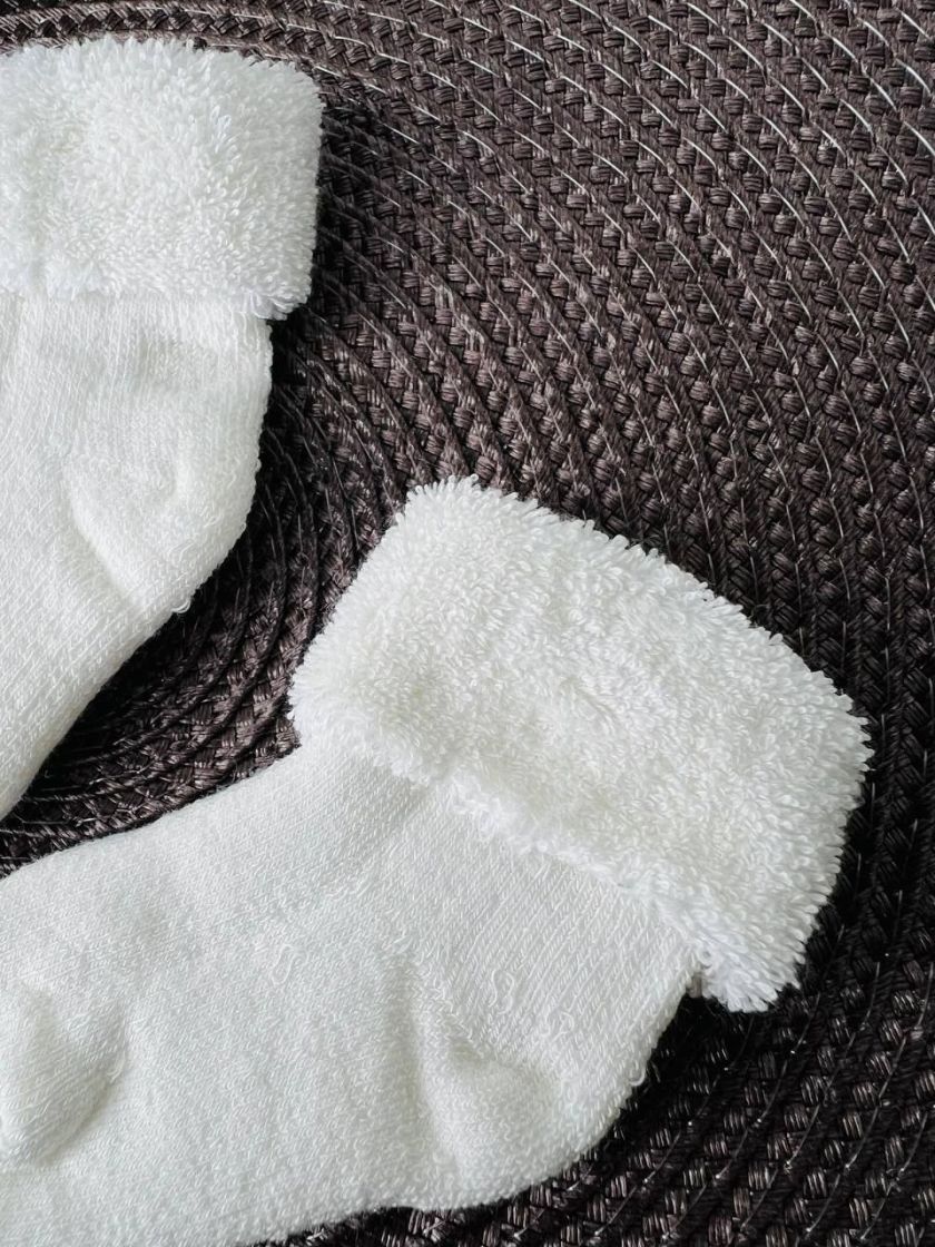 ❤ Шкарпетки махра, 0-3міс. Колір - Молочний (#35170435) ✓ Anna Konvert