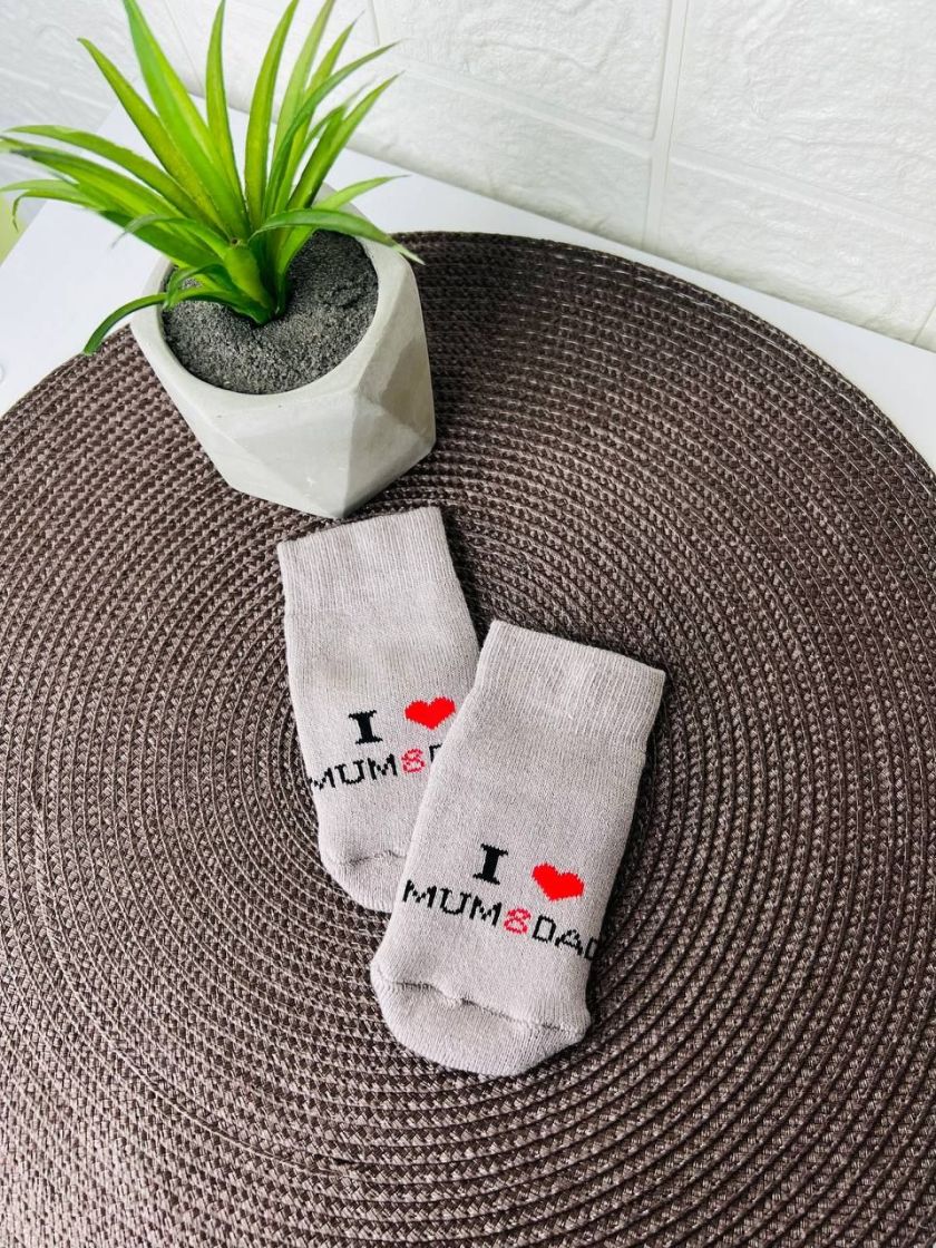 ❤ Шкарпетки Ilovedad, 3-6міс. Колір - Сірий. Матеріал - Махра (#95235978) ✓ Anna Konvert