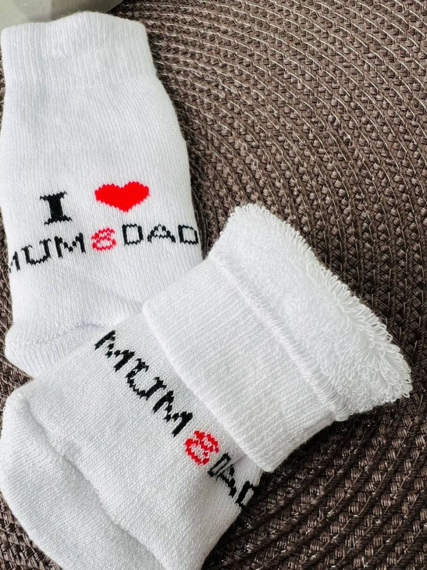 ❤ Шкарпетки Ilovedad, 3-6міс. Колір - Білий. Матеріал - Махра (#67328743) ✓ Anna Konvert