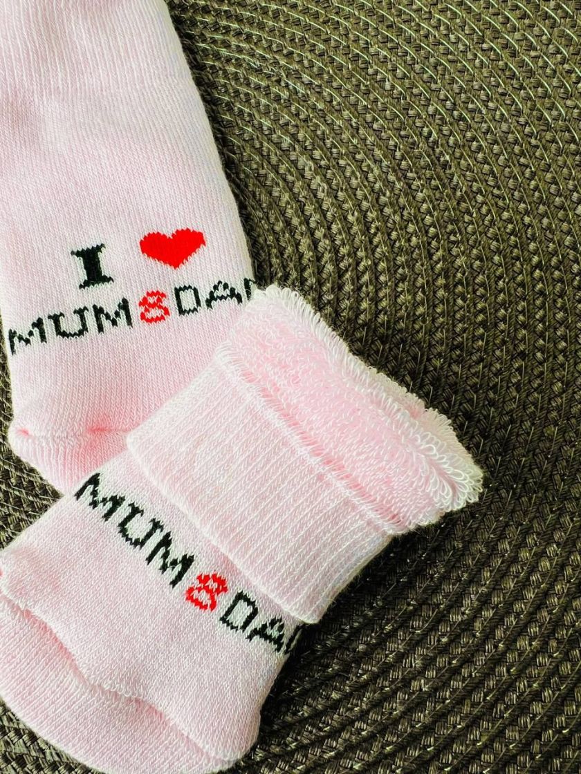 ❤ Шкарпетки Ilovedad, 3-6міс. Колір - Рожевий. Матеріал - Махра (#15662070) ✓ Anna Konvert