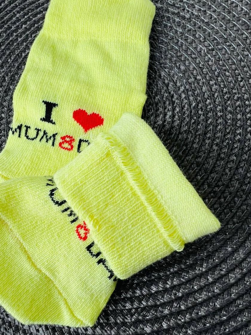 ❤ Шкарпетки Ilovedad, 3-6міс. Колір - Жовтий. Матеріал - Без утеплення (#6011639) ✓ Anna Konvert