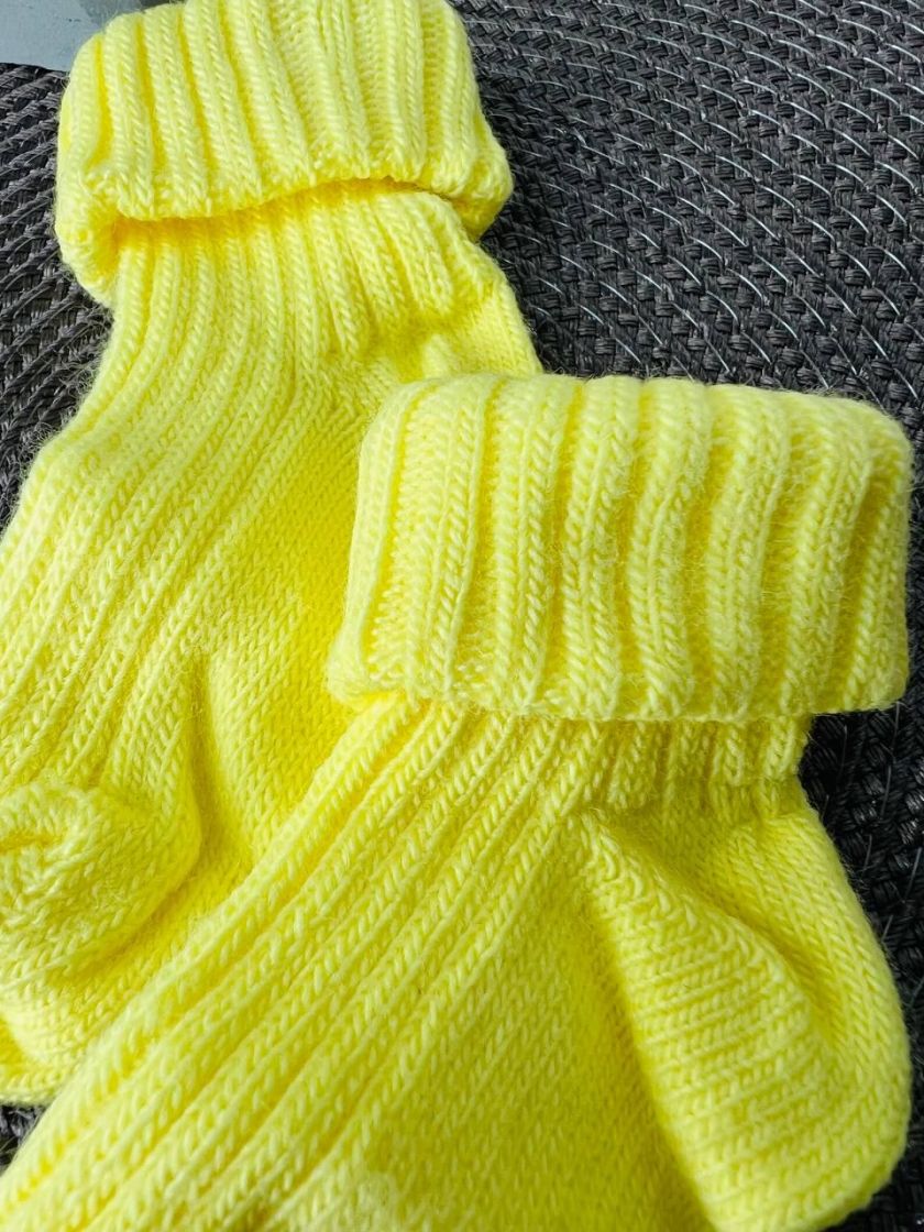 ❤ Шкарпетки без утеплення щільні, 0-3міс. Колір - Жовтий (#97749168) ✓ Anna Konvert