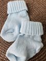 ❤ Шкарпетки без утеплення, 0-3міс. Колір - Блакитний (#0522) ✓ Anna Konvert