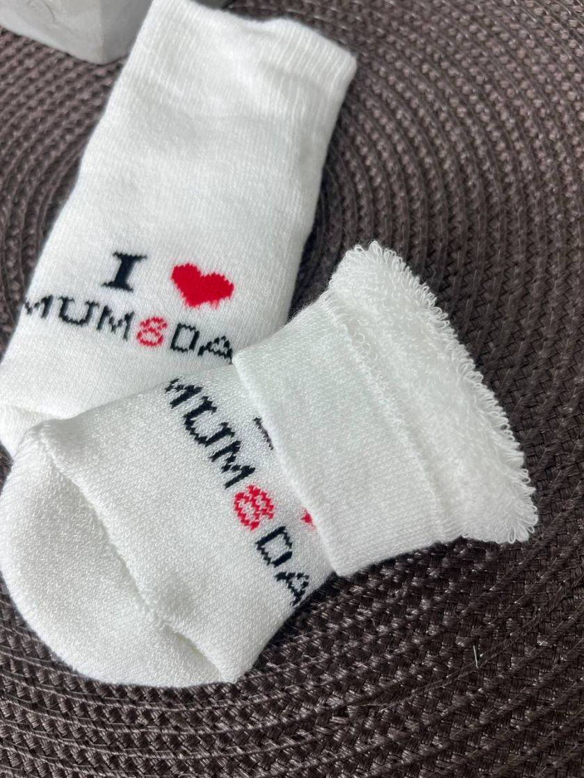 ❤ Шкарпетки Ilovedad, 3-6міс. Колір - Молочний. Матеріал - Махра (#61328496) ✓ Anna Konvert