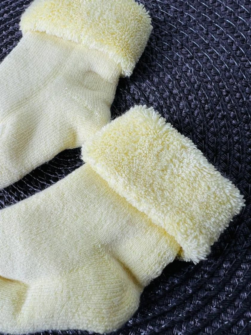 ❤ Шкарпетки махра, 0-3міс. Колір - Жовтий (#44854655) ✓ Anna Konvert