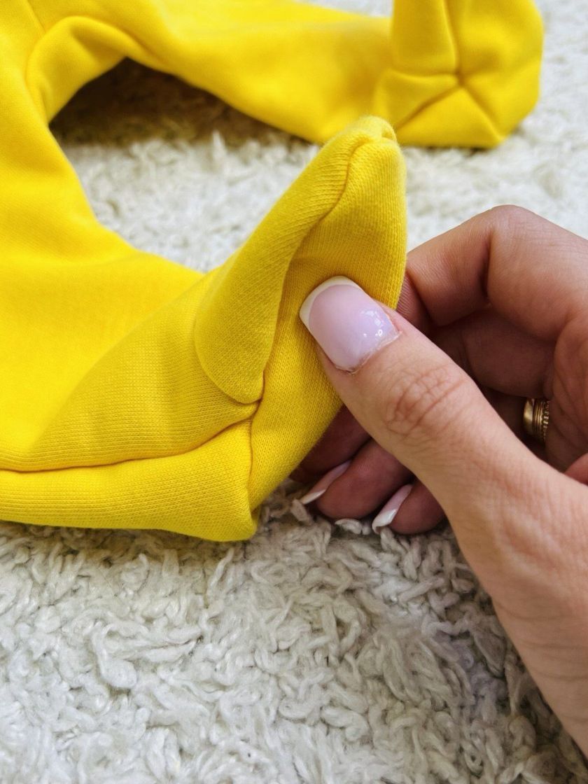 ❤ Ромпер з капюшоном "Вушка", трьохнитка-петля футер. Колір - Жовтий зайка. Розмір - 6-9 (#44940606) ✓ Anna Konvert