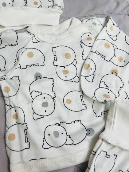 ❤ Комплект 3ка з сорочкою інтерлок Ромашка, 56-62см. Принт - Коала велика (#75070322) ✓ Anna Konvert 2