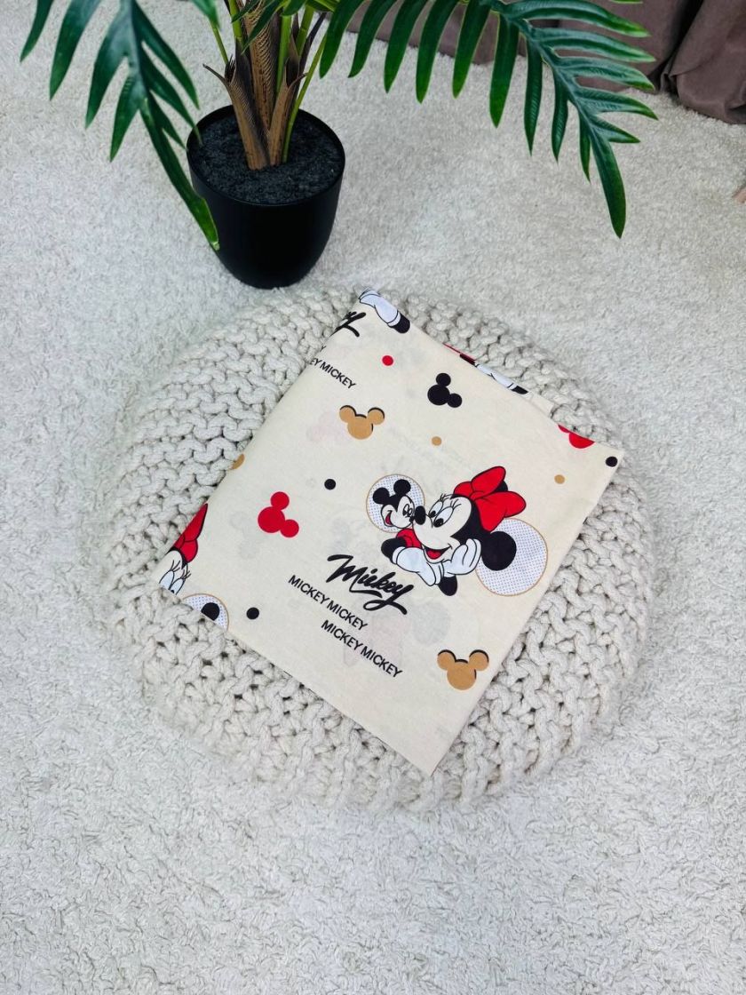 ❤ Пелюшки Ситцеві 85 см на 105 см. Принт - Міккі маус на бежевому (#19763006) ✓ Anna Konvert