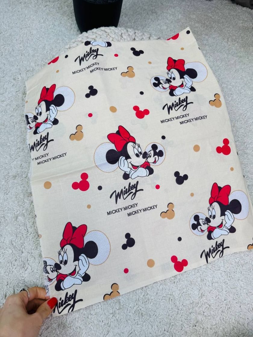 ❤ Пелюшки Ситцеві 85 см на 105 см. Принт - Міккі маус на бежевому (#19763006) ✓ Anna Konvert