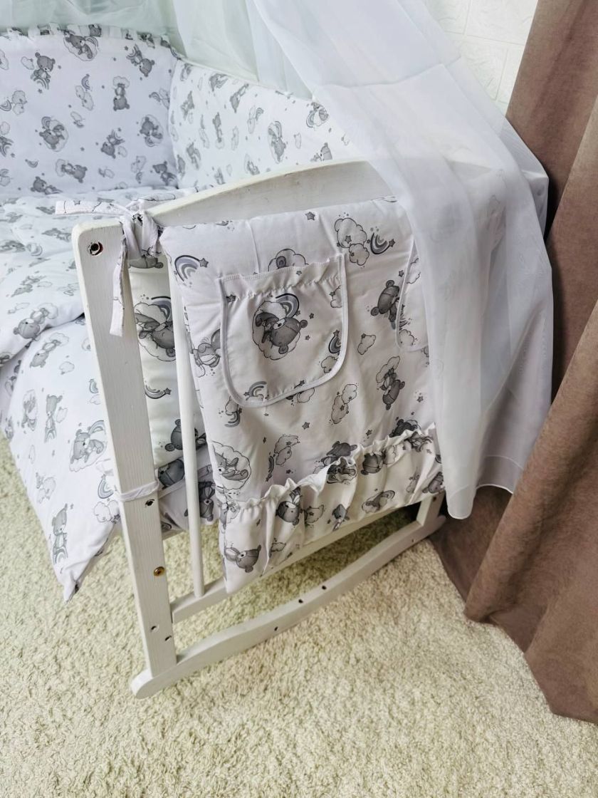 ❤ Набір у ліжко 9в1 суцільні. Принт - Ведмедикі сплячі, невзрачні сірі (#39614371) ✓ Anna Konvert