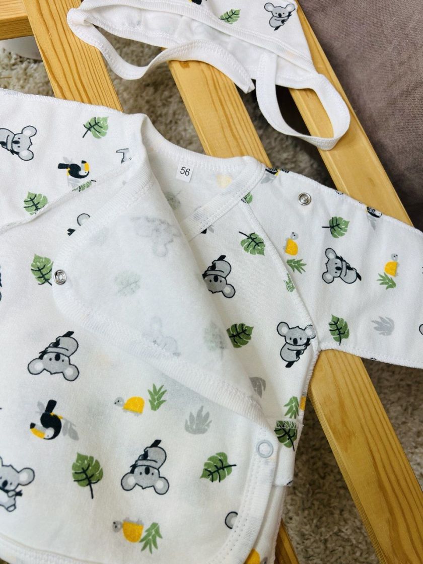 ❤ Комплект 3ка з сорочкою, байка 56-62см. Принт - Коала, черепаха малі (#26932105) ✓ Anna Konvert