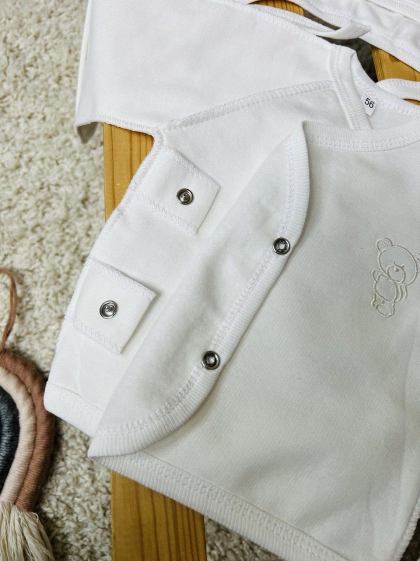 ❤ Комплект 3ка з сорочкою, байка 56-62см. Принт - Молочний однотон (#44419273) ✓ Anna Konvert