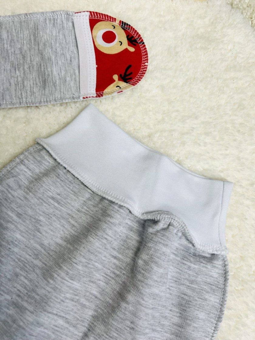 ❤ Комплект 3ка з сорочкою байка, БО. Принт - Олені червоні новорічні. Розмір - 62см (#59548433) ✓ Anna Konvert