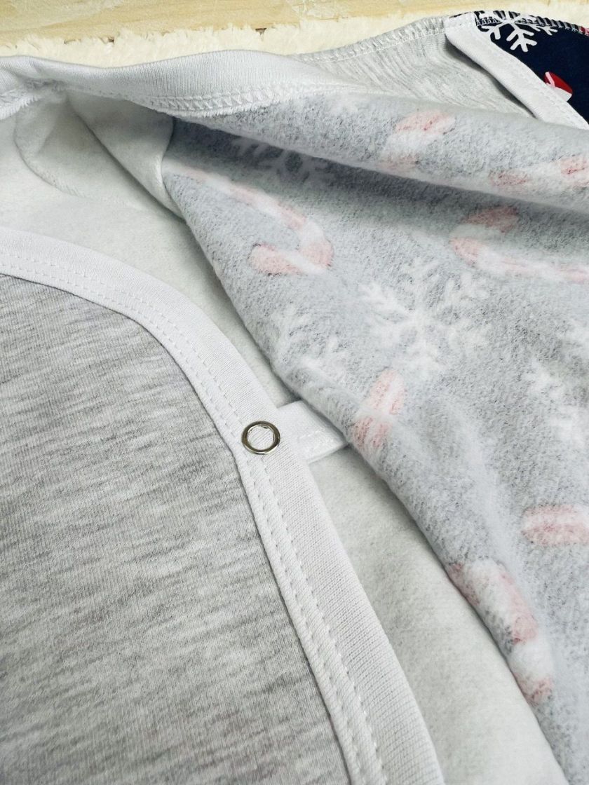 ❤ Комплект 3ка з сорочкою байка, БО. Принт - Сніжинки новорічні. Розмір - 62см (#25073056) ✓ Anna Konvert