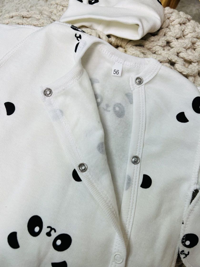 ❤ Чоловічок з шапочкою байка, 56-62см. Принт - Панди контур (#61621895) ✓ Anna Konvert