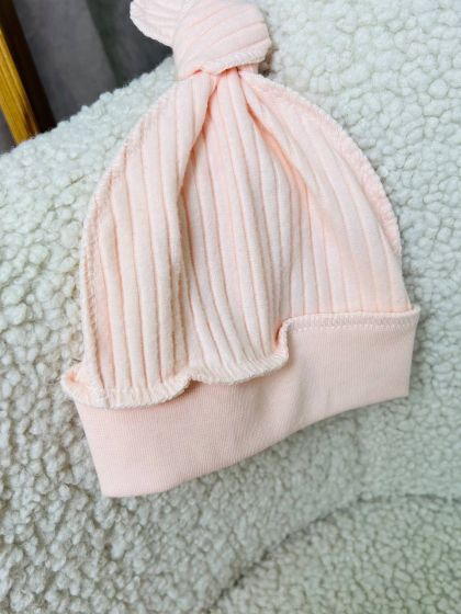 ❤ Чоловічок з шапочкою "Бархат" смужка. Колір - Персиковий. Розмір - 56см (#46090511) ✓ Anna Konvert 2