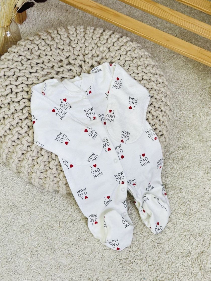 ❤ Чоловічок байка. Колір - I love mom dad. Розмір - 56-62см (#0907 (1)) ✓ Anna Konvert