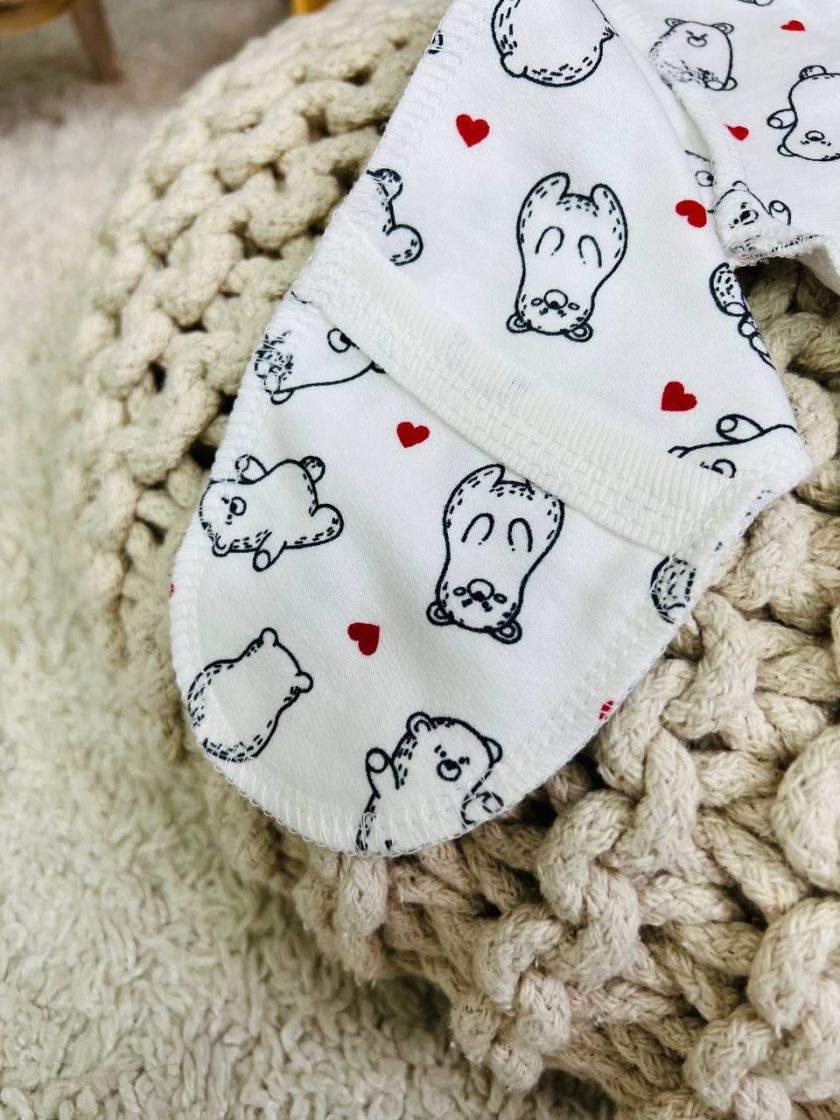 ❤ Чоловічок байка. Колір - Ведмідь з серцями, контур. Розмір - 56-62см (#17591049) ✓ Anna Konvert